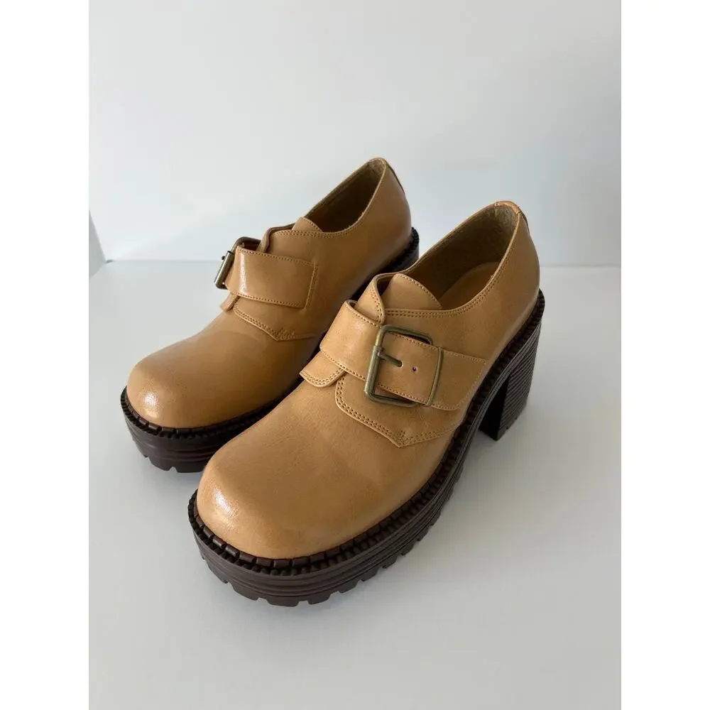 Splash Camel Y2K 90s Chunky Platform Loafers Size 8